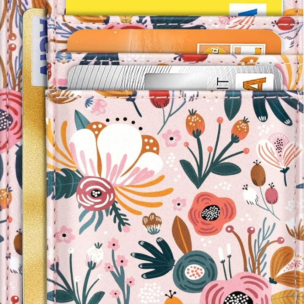 Floral Card Holder with ID Window